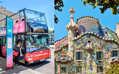 Hop-On Hop-Off Bus + Casa Batlló Tickets