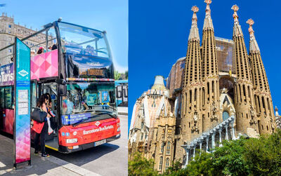 Hop On Hop Off Bus + Sagrada Família Tour